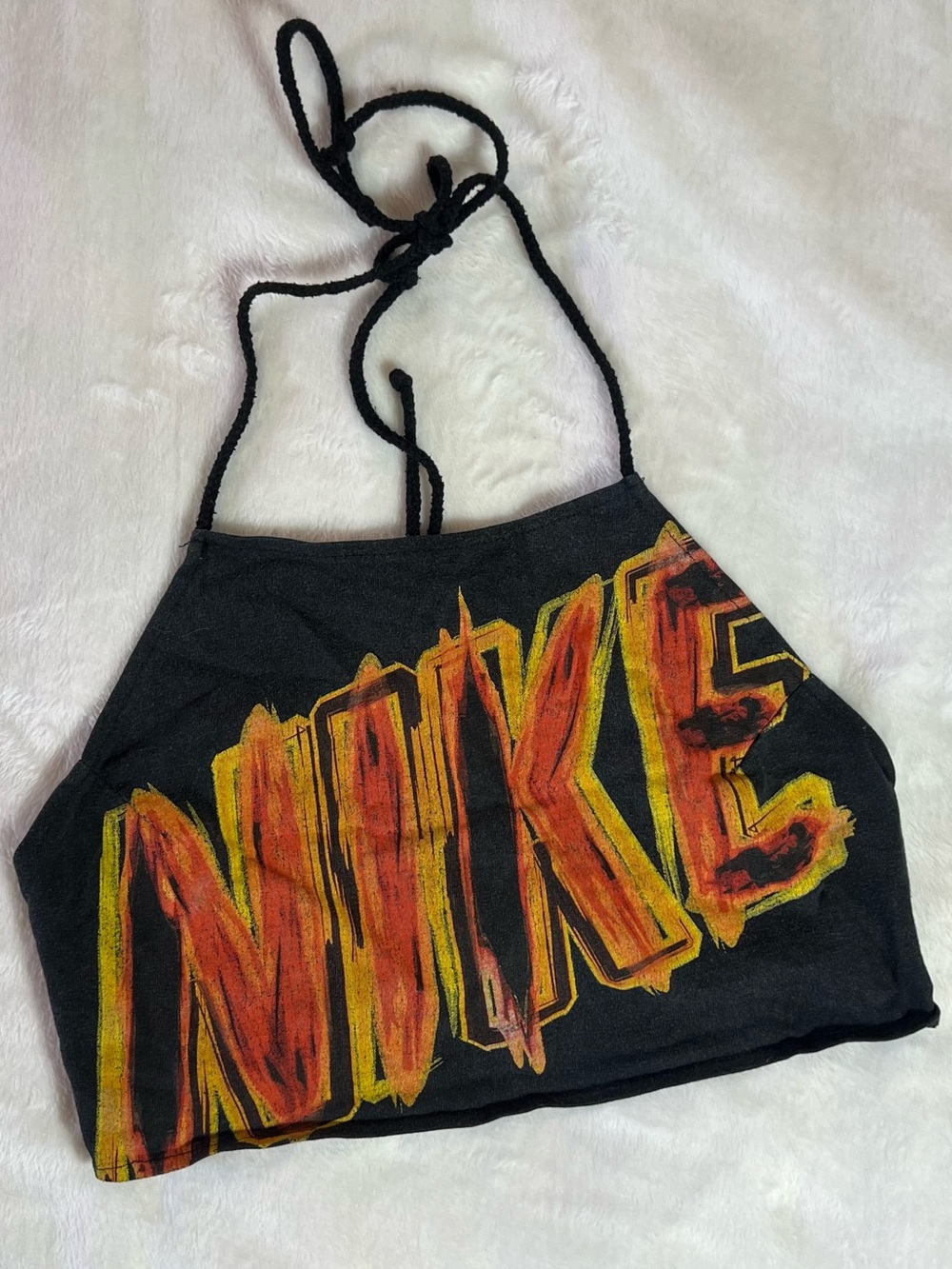 Vintage Reworked Nike Halter Crop Top